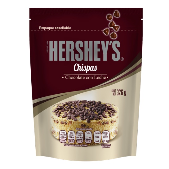 Bolsa con Chispas de chocolate con leche 326g. 1 bolsa